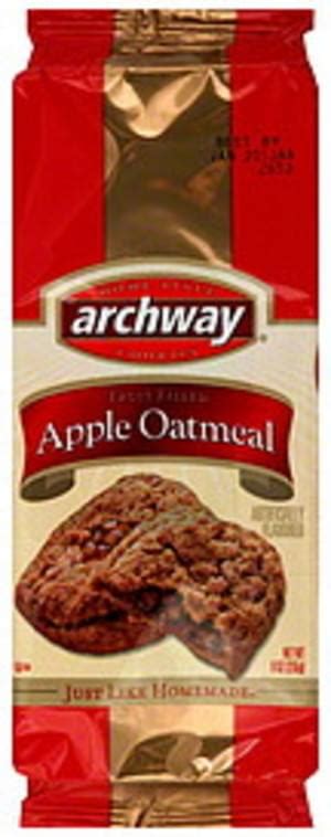 Archway Fruit Filled Apple Oatmeal Cookies - 9 oz, Nutrition Information | Innit