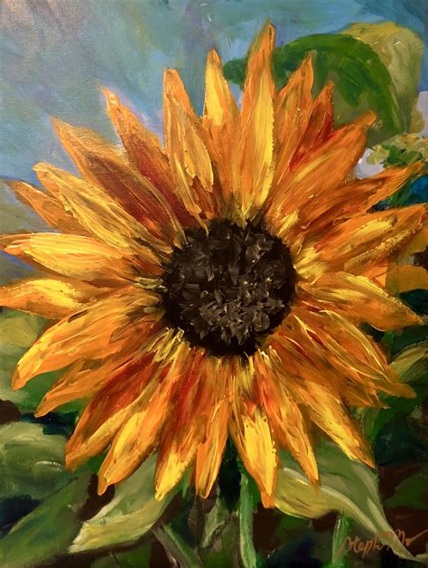 Easy Way To Paint A Sunflower - SUNFLOWER