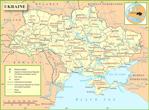 Ukraine political map - Ontheworldmap.com