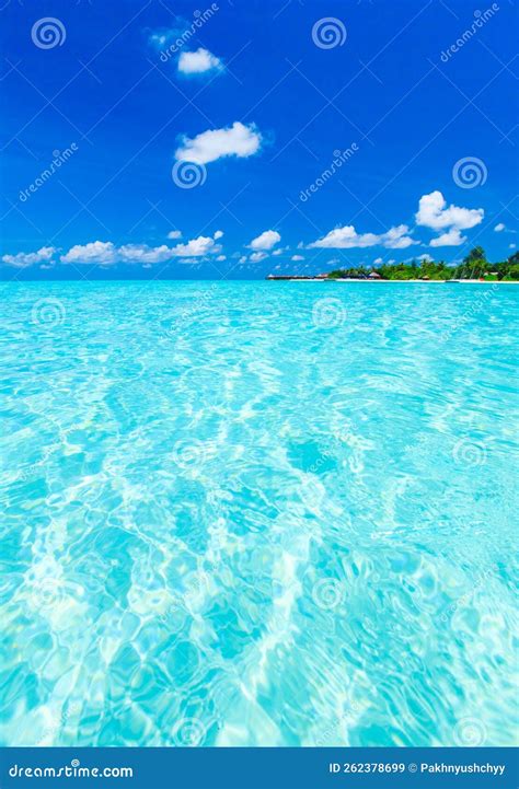 Tropical beach in Maldives stock image. Image of hotel - 262378699