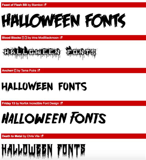 Halloween Fonts, Free Halloween Fonts | GlendaleHalloween