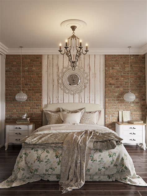 Bedroom with brick wall :: Behance