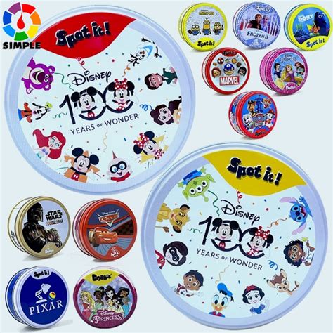 Spot It Dobble 100 Years Disney Parent-child Interactive Board Game Party Gift - Faz a Boa!