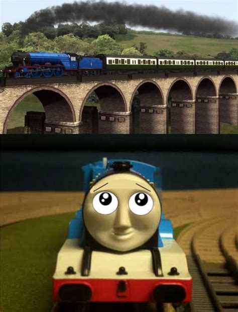 Gordon's Reaction To Gordon The Big Blue Engine by GodzillaFan2028 on DeviantArt