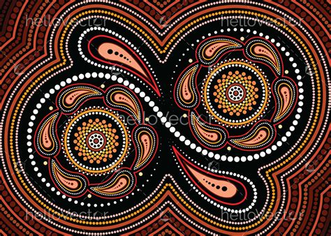 Aboriginal dot art vector painting. - Download Graphics & Vectors