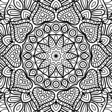 Doodle Mandala Zentangle Colouring book page design for adults and children decorative anti ...