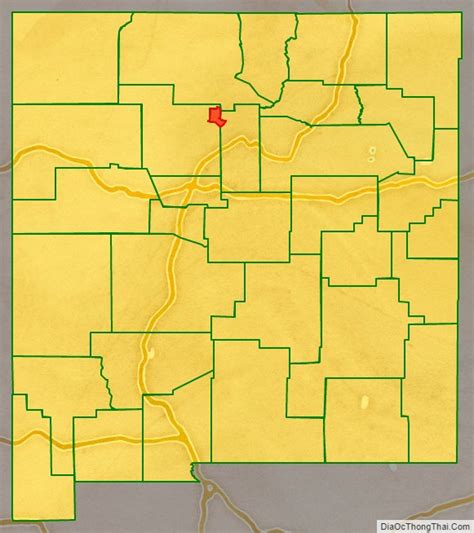 Map of Los Alamos County, New Mexico