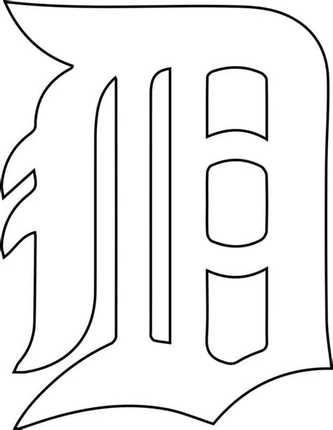 Detroit Tigers Logo coloring page - Download, Print or Color Online for Free