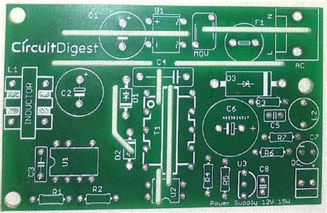 12V 1A SMPS Power Supply Circuit Design on PCB