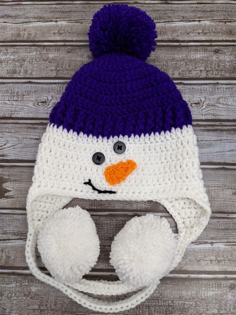 Snowman Hat / Crochet Snowman Hat / Crochet Hat - Etsy