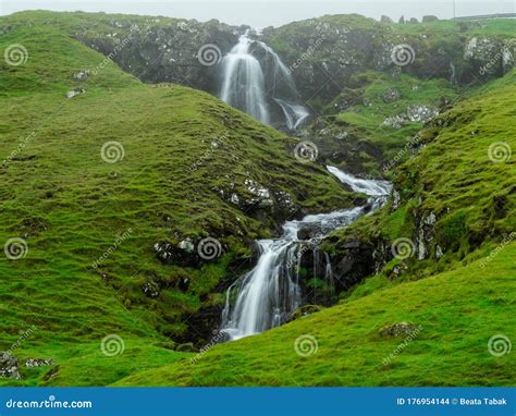 Faroe Islands is the Land of the Waterfalls. Stock Photo - Image of cliff, europe: 176954144