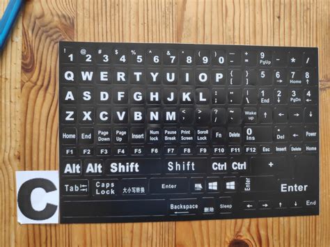 English Full Size Keyboard Frosted PVC &Transparent Keyboard Stickers PC, Laptop | eBay