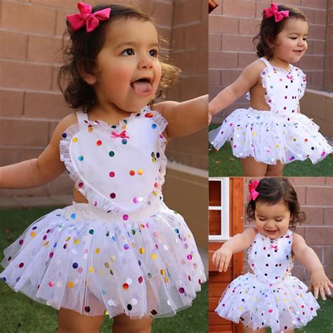 Pudcoco Newborn Toddler Baby Girls Romper Dress Summer Sleeveless Dot Tulle Tutu Dresses Infant ...