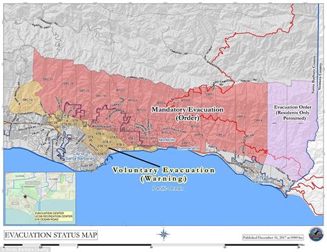 Montecito Evacuation Map