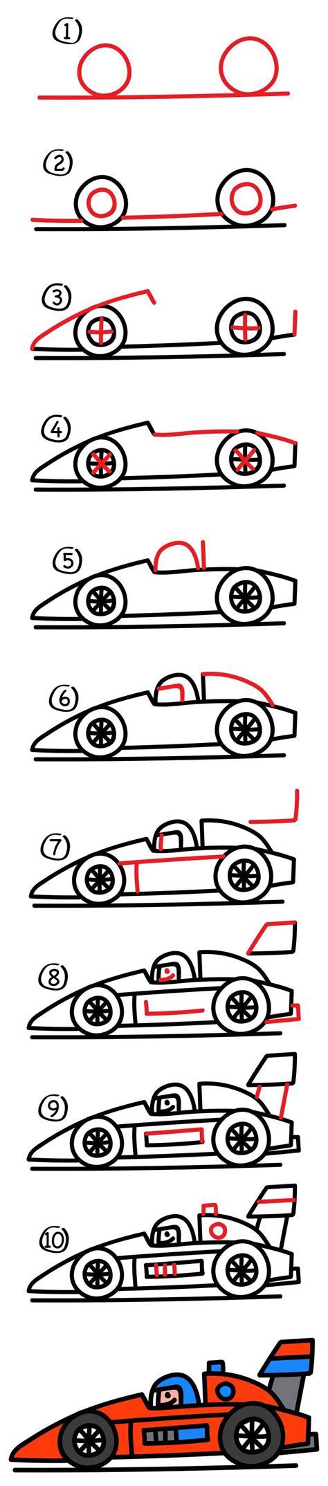 How To Draw A Race Car For Young Artists - Art For Kids Hub - | Car drawing kids, Drawing for ...