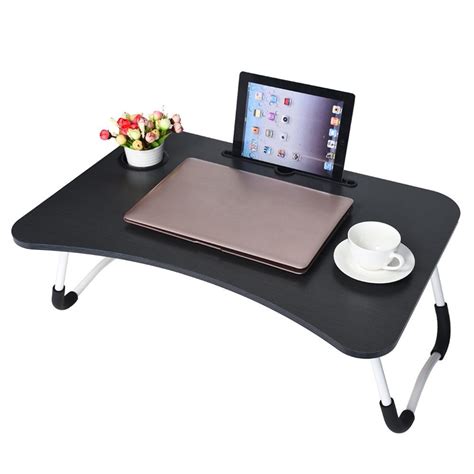 Foldable Portable Laptop Stand Bed Lazy Laptop Table Small Desk Breakfast Tray - Walmart.com ...