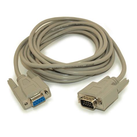 15ft Serial Cable, DB9/DB9 RS232 Male to Female EXTENSION Cable - Walmart.com