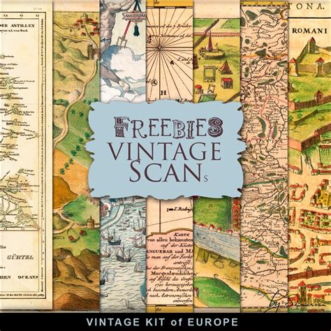 New Freebies Kit of Antique Europe Maps:Far Far Hill - Free database of digital illustrations ...