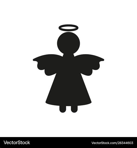 Icon angel simple Royalty Free Vector Image - VectorStock