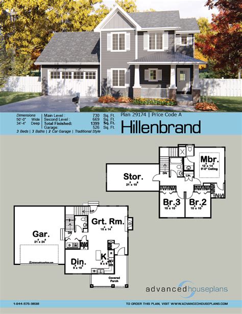 2 Story Traditional House Plan | Hillenbrand | Traditional house plans, Traditional house plan ...