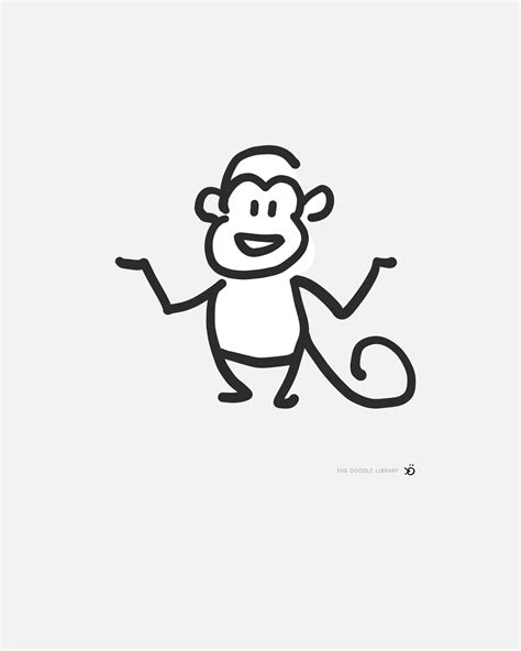 monkey drawing easy cute - Stephenie Early