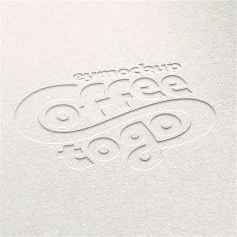 Modern Embossed Logo Mockup PSD