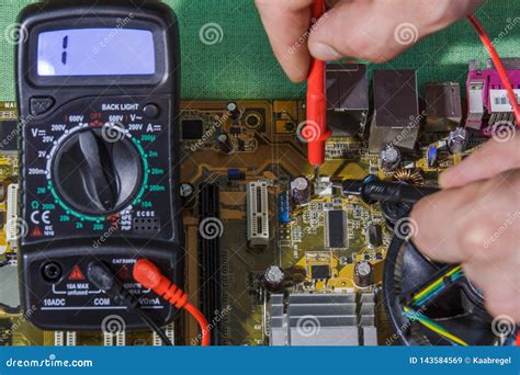 Repair and Diagnostic of Electronic Circuit Board Stock Image - Image of component, electrical ...