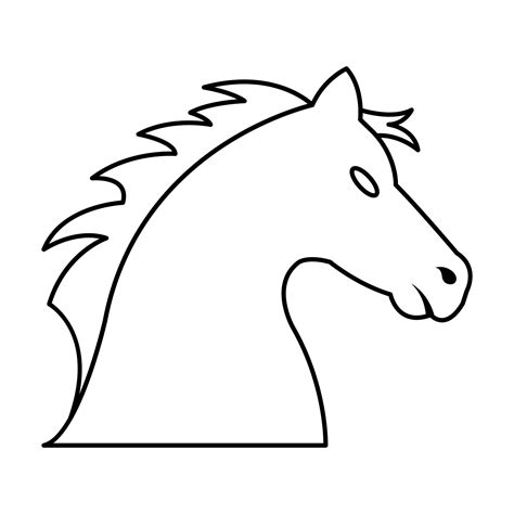 Horse Head Template - 10 Free PDF Printables | Printablee