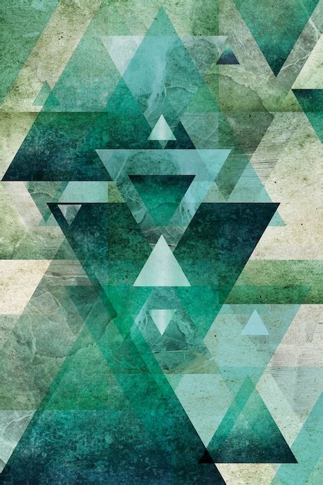 Emerald Green Geometric Wallpaper | Happywall