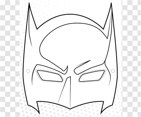 Batman Mask Coloring Book Drawing Superhero - Symbol Printable Transparent PNG