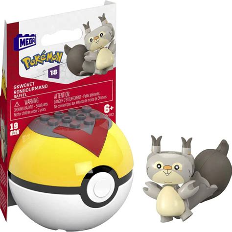 MEGA Pokemon Generations Skwovet Level Ball Building Set | Radar Toys