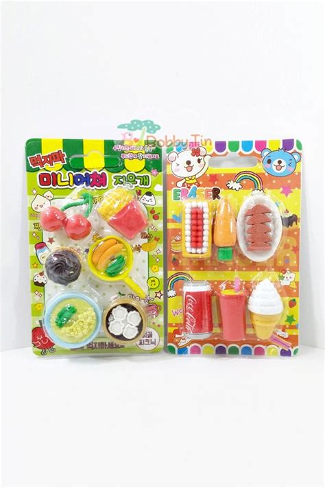 Kawaii Food Eraser Sets cute erasers Collectible by BobbyTin