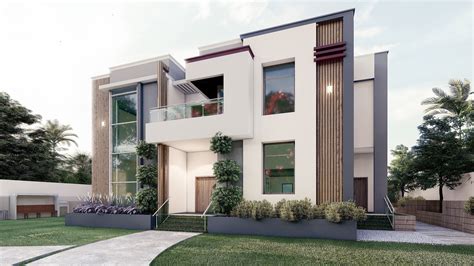 Modern house villa 3D model exterior | CGTrader