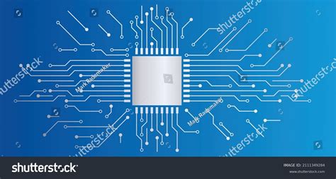 Circuit Board Electronic Motherboard Lines Dots Stock Vector (Royalty Free) 2111349284 ...