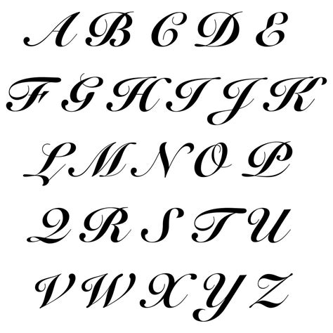 Calligraphy Alphabet Fancy Printable Letter Stencils - img-primrose