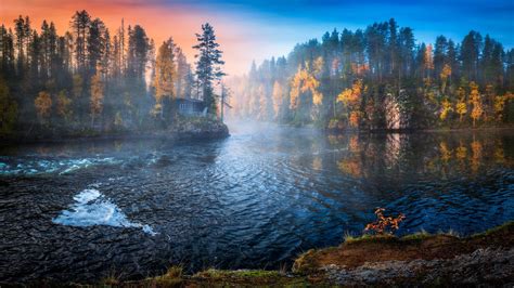 2560x1440 Nature Water Trees Fall Landscape 1440P Resolution ,HD 4k Wallpapers,Images ...