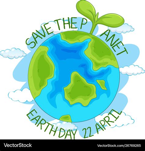 Save planet earth poster Royalty Free Vector Image