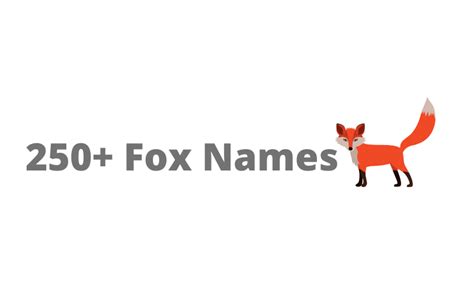 250+ Fox Names (Male & Female) - Equine Desire