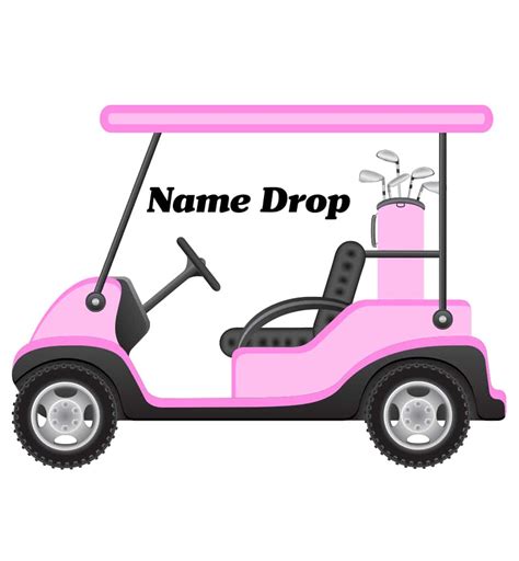 Sticker-Golf Cart Pink - Custom Decor