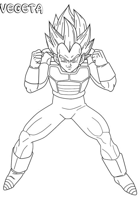 Dragon Ball Z Para Colorear Vegeta