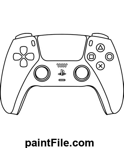 PS5 Controller – Free Printable Coloring Pages