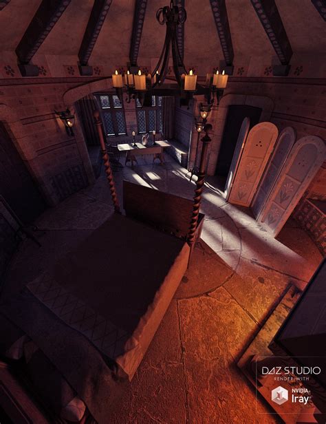 Medieval Tower Bedroom | Daz 3D