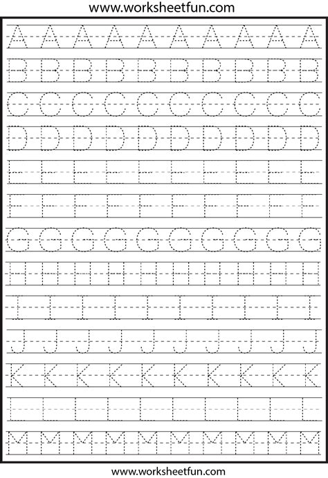 Letter Tracing – 2 Worksheets | Writing practice worksheets, Letter tracing worksheets, Abc ...