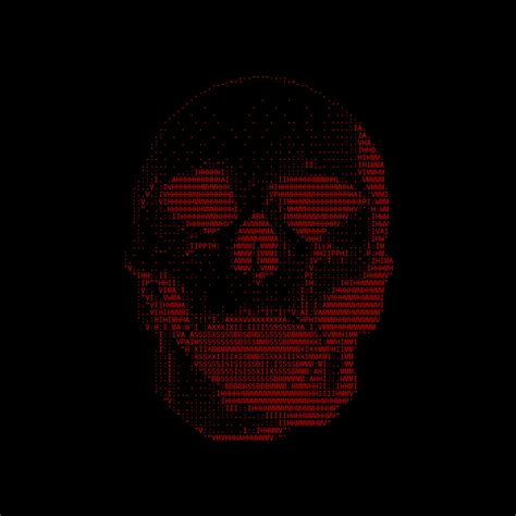 ASCII Skull wallpaper [2896x2896] : r/Amoledbackgrounds