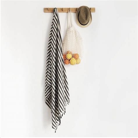 Long Striped Turkish Towel with Fringe - Turkish Towels for Beach and Bath | Buldano.com