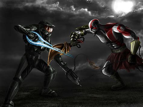 Master Chief vs Kratos by jose144 on DeviantArt