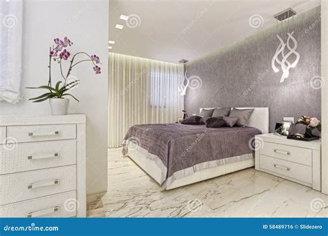 Luxury Bright Bedroom stock photo. Image of improvement - 58489716