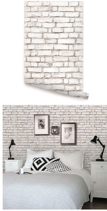 Brick White Peel and Stick Wallpaper | NEW Decorating Ideas