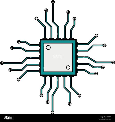 Microchip technology isolated vector illustration graphic design Stock Vector Image & Art - Alamy