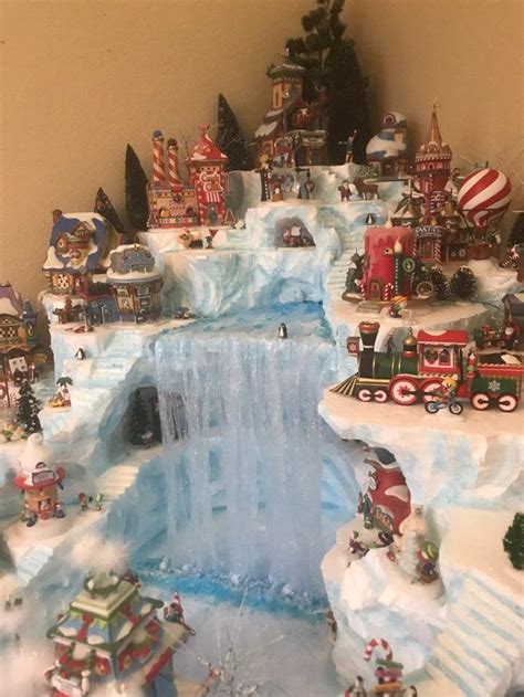 Custom miniature Christmas village display platform | Etsy Diy Christmas Village Displays, Chris ...